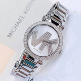Buy Shop Michael Kors Parker Quartz Silver Dial Silver Steel Strap Watch For Women - MK6658 USA Online