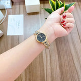 Buy Shop Michael Kors Runway Mercer Quartz Black Dial Two Tone Steel Strap Watch For Women - MK6672 USA Online