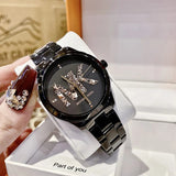 Buy Shop Michael Kors Runway Quartz Black Dial Black Steel Strap Watch For Women - MK6683 USA Online