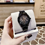 Buy Shop Michael Kors Runway Quartz Black Dial Black Steel Strap Watch For Women - MK6683 USA Online