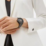 Buy Shop Michael Kors Runway Quartz Black Dial Black Steel Strap Watch For Women - MK6683 USA Online