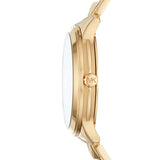 Buy Shop Michael Kors Runway Mercer Crystals Gold Dial Gold Steel Strap Watch For Women - MK6714 USA Online