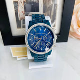 Buy Shop Michael Kors Bradshaw Chronograph Blue Dial Blue Steel Strap Watch For Men - MK6722 USA Online