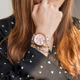 Buy Shop Michael Kors Bradshaw Chronograph Pink Dial Two Tone Steel Strap Watch For Women - MK6830 USA Online