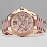 Buy Shop Michael Kors Bradshaw Chronograph Pink Dial Two Tone Steel Strap Watch For Women - MK6830 USA Online