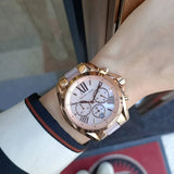 Buy Shop Michael Kors Bradshaw Chronograph Pink Dial Two Tone Steel Strap Watch For Women - MK6830 USA Online
