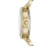 Michael Kors Parker Analog Gold Dial Gold Steel Strap Watch For Women - MK6833