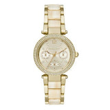 Michael Kors Parker Analog Gold Dial Gold Steel Strap Watch For Women - MK6833