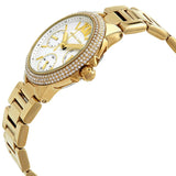 Michael Kors Mini Camille Chronograph White Dial Rose Gold Steel Strap Watch For Women - MK6844