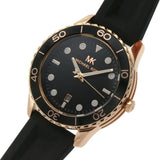 Buy Shop Michael Kors Runway Quartz Black Dial Black Silicone Strap Watch For Women - MK6852 USA Online