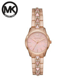 Michael Kors Runway Mother of Pearl Dial Rose Gold Steel Strap Watch For Women - MK6856