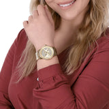 Buy Shop Michael Kors Ritz Pave Crystals Gold Dial Gold Steel Strap Watch for Women - MK6862 USA Online