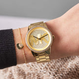 Buy Shop Michael Kors Ritz Pave Crystals Gold Dial Gold Steel Strap Watch for Women - MK6862 USA Online