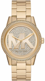 Buy Shop Michael Kors Ritz Pave Crystals Gold Dial Gold Steel Strap Watch for Women - MK6862 USA Online