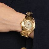 Buy Shop Michael Kors Runway Three-Hand Gold Dial Gold Steel Strap Watch For Women - MK6911 USA Online