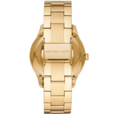 Buy Shop Michael Kors Runway Three-Hand Gold Dial Gold Steel Strap Watch For Women - MK6911 USA Online