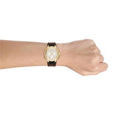 Buy Shop Michael Kors Sidney Multifunction White Dial Brown Leather Strap Watch For Women - MK6948 USA Online