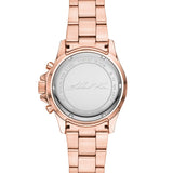 Michael Kors Everest Chronograph Black Dial Rose Gold Steel Strap Watch for Women - MK6972