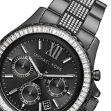 Buy Shop Michael Kors Everest Chronograph Black Dial Grey Steel Strap Watch For Women - MK6974 USA Online