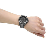 Buy Shop Michael Kors Everest Chronograph Black Dial Grey Steel Strap Watch For Women - MK6974 USA Online