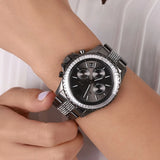 Buy Shop Michael Kors Everest Chronograph Black Dial Grey Steel Strap Watch For Women - MK6974 USA Online
