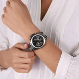 Buy Shop Michael Kors Everest Chronograph Black Dial Grey Steel Strap Watch For Women - MK6974 USA Online