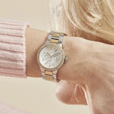 Buy Shop Michael Kors Camille Multifunction Silver Dial Two Tone Steel Strap Watch For Women - MK6982 USA Online