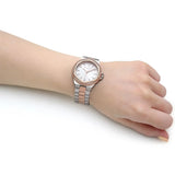 Buy Shop Michael Kors Lennox Three Hand Quartz Silver Dial Two Tone Steel Strap Watch For Women - MK6989 USA Online