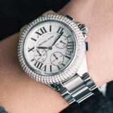 Buy Shop Michael Kors Camille Crystals Quartz Silver Dial Silver Steel Strap Watch for Women - MK6993 USA Online