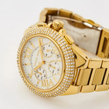 Buy Shop Michael Kors Camille Chronograph White Dial Gold Steel Strap Watch For Women - MK6994 USA Online
