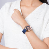 Buy Shop Michael Kors Janelle Three Hand Blue Dial Blue Rubber Strap Watch For Women - MK7140 USA Online