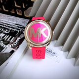 Buy Shop Michael Kors Janelle Three Hand Red Dial Red Rubber Strap Watch For Women - MK7142 USA Online