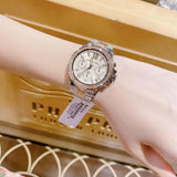 Buy Shop Michael Kors Everest Chronograph White Dial Two Tone Steel Strap Watch For Women - MK7214 USA Online