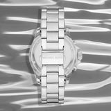 Buy Shop Michael Kors Everest Chronograph Blue Dial Silver Steel Strap Watch For Women - MK7237 USA Online