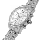 Buy Shop Michael Kors Lexington Chronograph White Dial Silver Steel Strap Watch For Women - MK7243 USA Online
