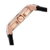 Buy Shop Michael Kors Sydney Pave Black Dial Black Silicone Strap Watch for Women - MK7245 USA Online