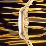 Buy Shop Michael Kors Camille Quartz White Dial Gold Steel Strap Watch For Women - MK7255 USA Online