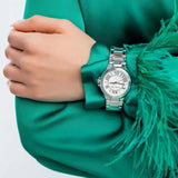 Buy Shop Michael Kors Camille Three Hand Silver Dial Silver Steel Strap Watch For Women - MK7259 USA Online