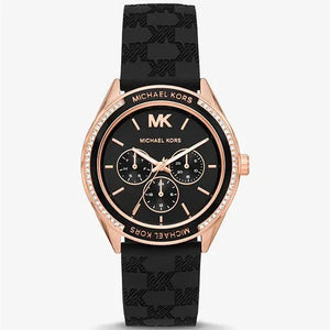 Buy Shop Michael Kors Jessa Quartz Black Dial Black Silicone Strap Watch For Women - MK7266 USA Online