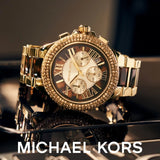 Buy Shop Michael Kors Camille Chronograph Brown Dial Two Tone Steel Strap Watch For Women - MK7269 USA Online