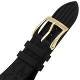 Buy Shop Michael Kors Mini Lennox Quartz Black Dial Black Silicone Strap Watch For Women - MK7281 USA Online