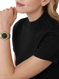 Buy Shop Michael Kors Mini Lennox Quartz Black Dial Black Silicone Strap Watch For Women - MK7281 USA Online