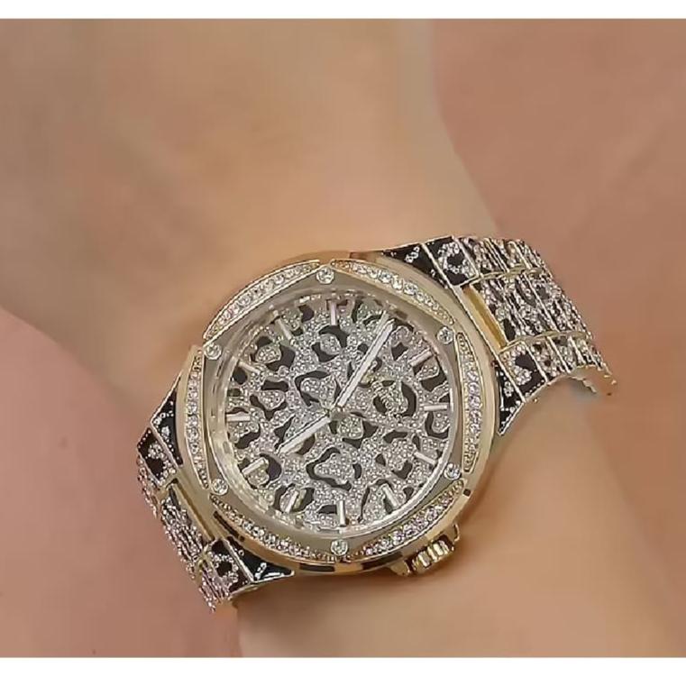 Buy Shop Michael Kors Lennox Three Hand Crystals Gold Dial Two Tone Steel Strap Watch For Women - MK7284 USA Online