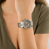 Buy Shop Michael Kors Ritz Chronograph Crystals Silver Dial Silver Steel Strap Watch For Women - MK7301 USA Online