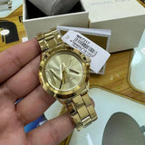 Buy Shop Michael Kors Bryn Quartz Gold Dial Gold Steel Strap Watch For Women - MK7317 USA Online