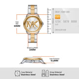 Buy Shop Michael Kors Analog Silver Dial Two Tone Steel Strap Watch For Women - MK7319 USA Online