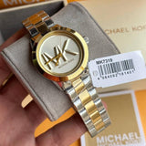 Buy Shop Michael Kors Analog Silver Dial Two Tone Steel Strap Watch For Women - MK7319 USA Online