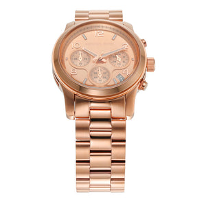 Buy Shop Michael Kors Runway Chronograph Rose Gold Dial Rose Gold Steel Strap Watch For Women - MK7324 USA Online