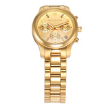 Buy Shop Michael Kors Runway Chronograph Gold Dial Gold Steel Strap Watch For Women - MK7326 USA Online