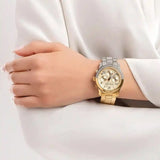 Buy Shop Michael Kors Runway Chronograph Gold Dial Two Tone Steel Strap Watch For Women - MK7329 USA Online